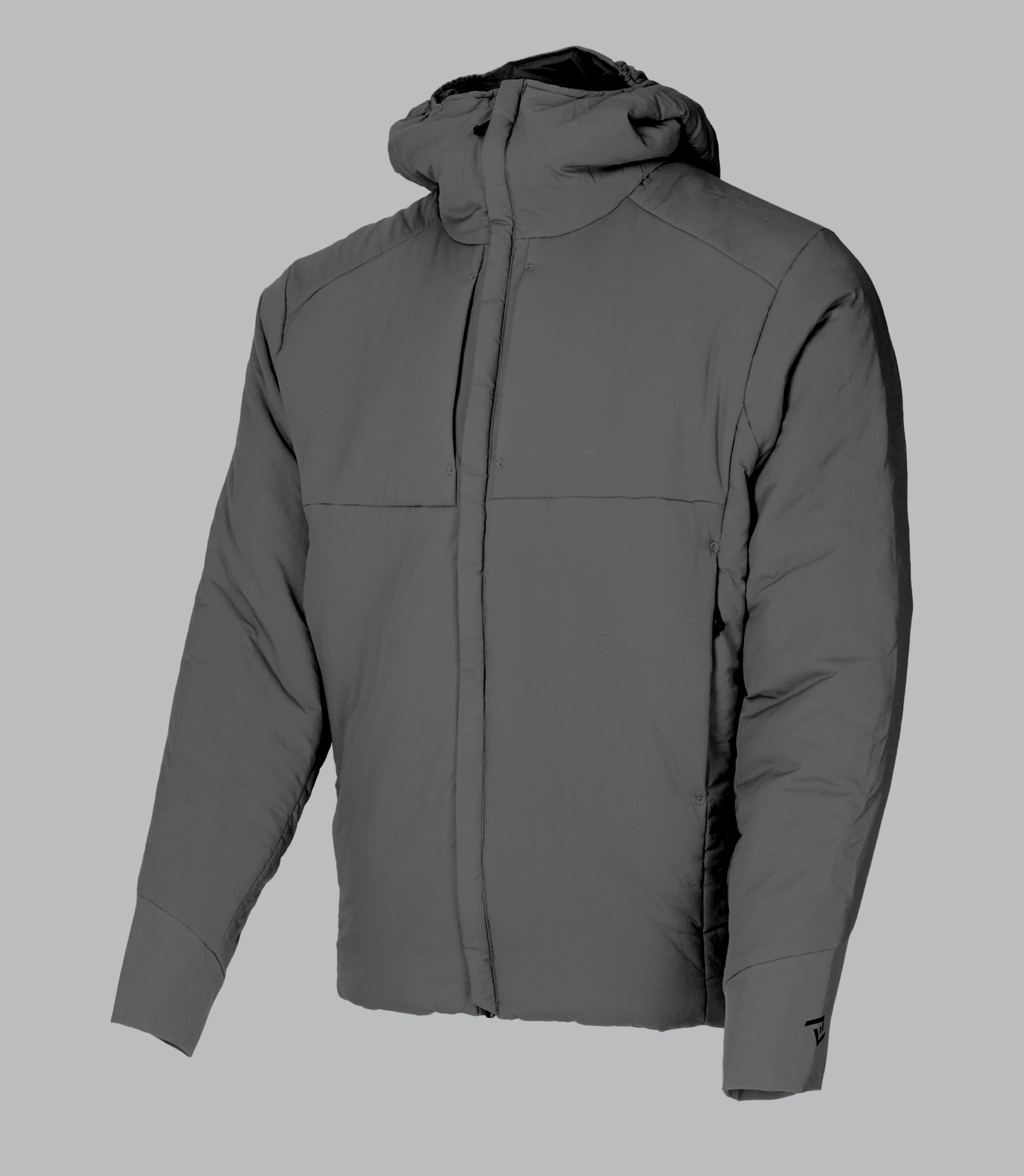 FTC◇VENTILE HOODED PUFFY JACKET L/M/コットン/GRY/無地/FTC024AWJ06 